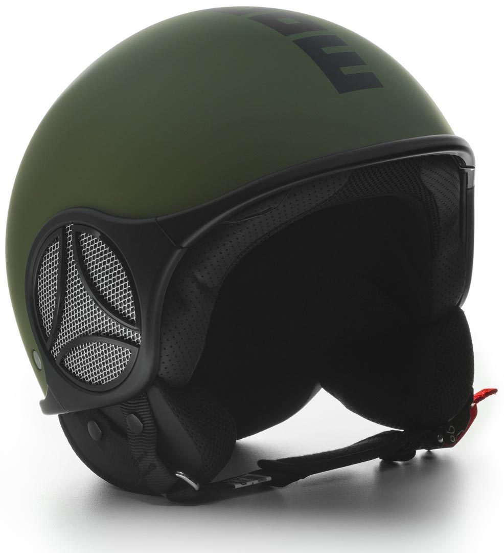 MOMO Minimomo Military Green Logo Black Casque jet Vert XS