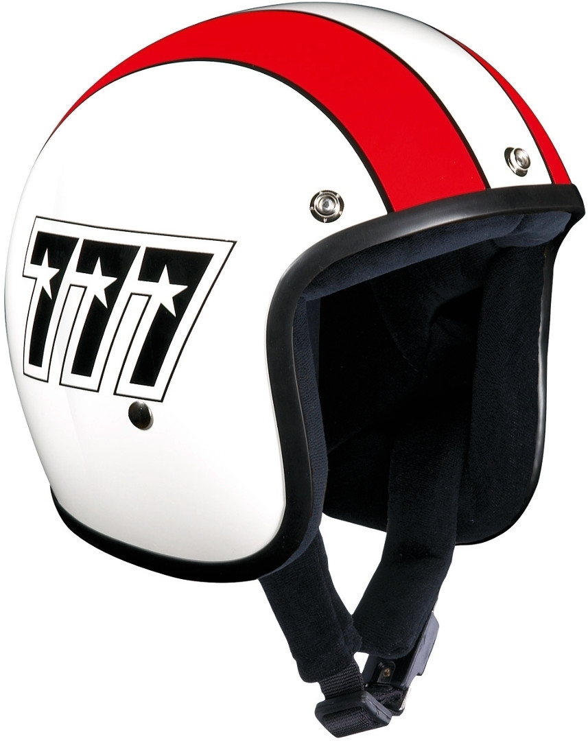 Bandit Jet 777 Casque Jet Blanc Rouge XS