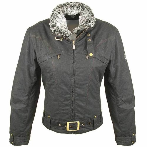 Bores Kea Ladies Wax Jacket Zwart bores kopen in de aanbieding