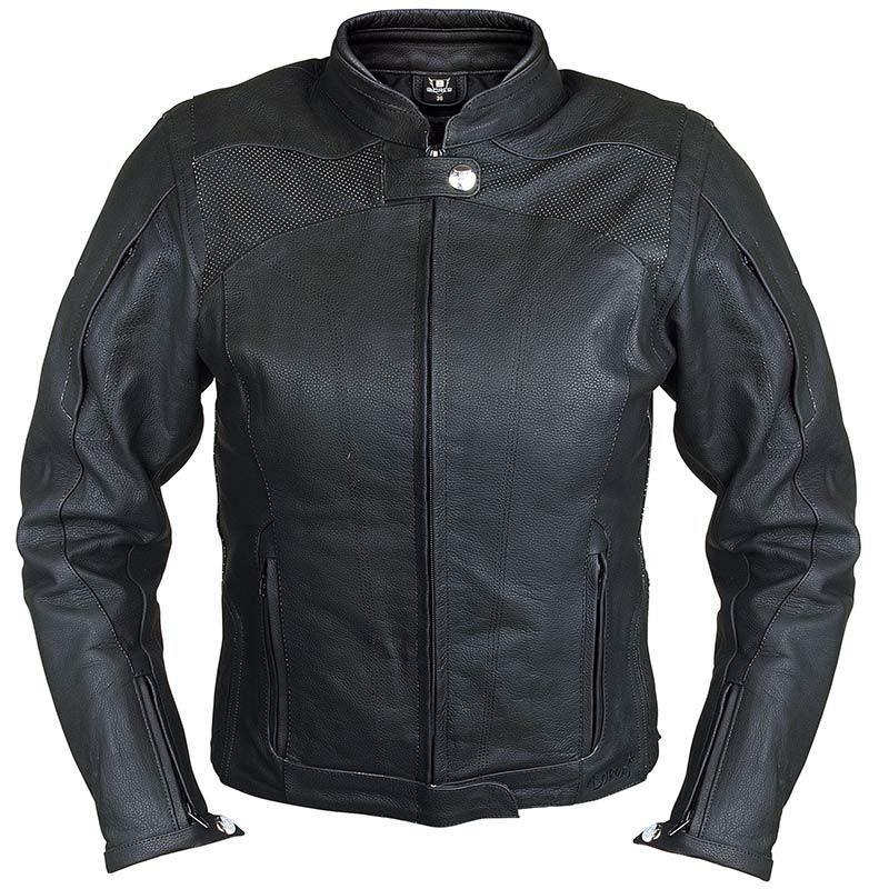 Image of Bores Caroline Ladies Leather Jacket Waterproof Veste en cuir de da... Noir 34