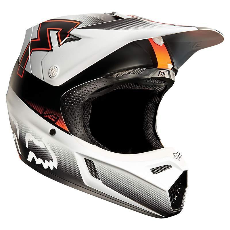 FOX V3 Franchise Casque de motocross Orange S