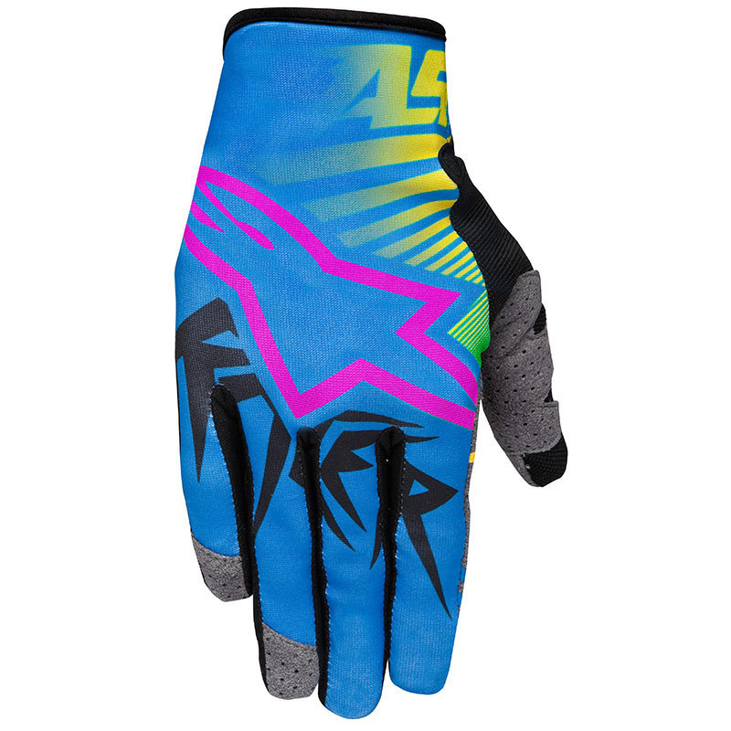 Alpinestars Racer Braap Gants Rose Bleu Jaune L