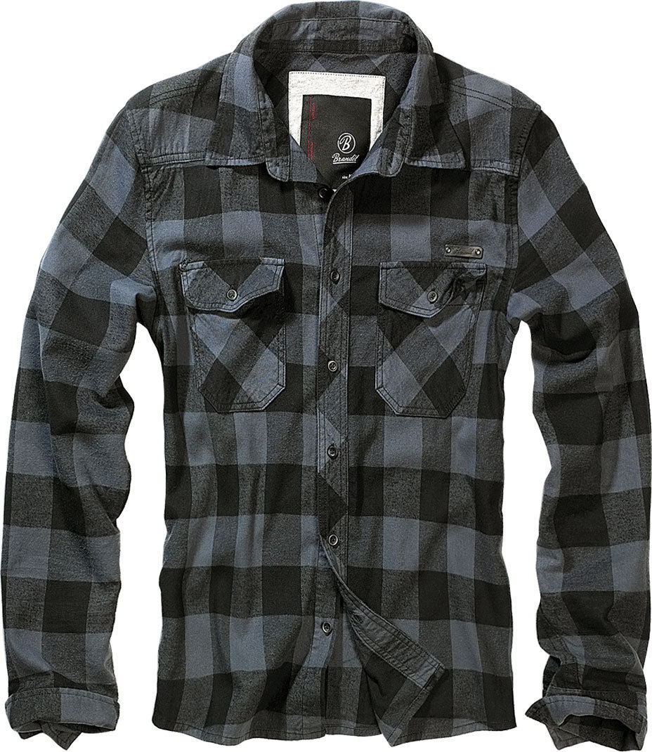 Brandit Check Chemise Noir Gris S