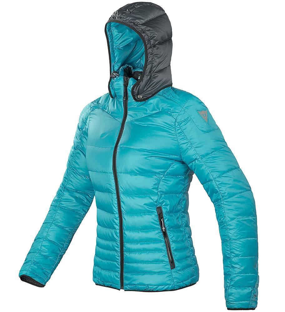 Dainese Courmayeur Down Veste textile de moto de dames Noir Bleu M