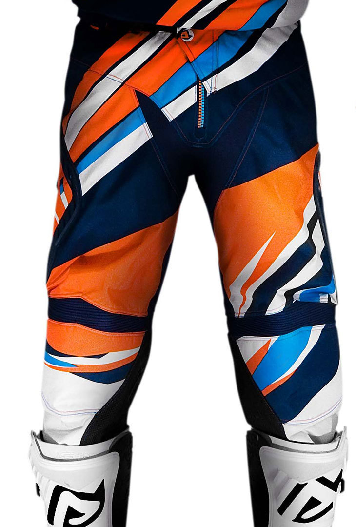 Acerbis Impact Pantalon Motocross pour enfants Bleu Orange XS