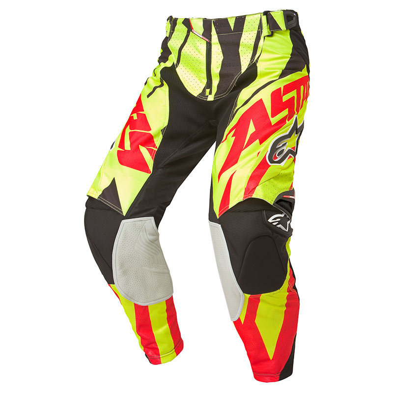 Alpinestars Techstar Pantalon motocross 2015 Rouge Jaune 28