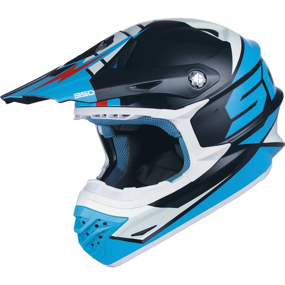 Scott 350 Pro Podium Casque de motocross Bleu 2XL