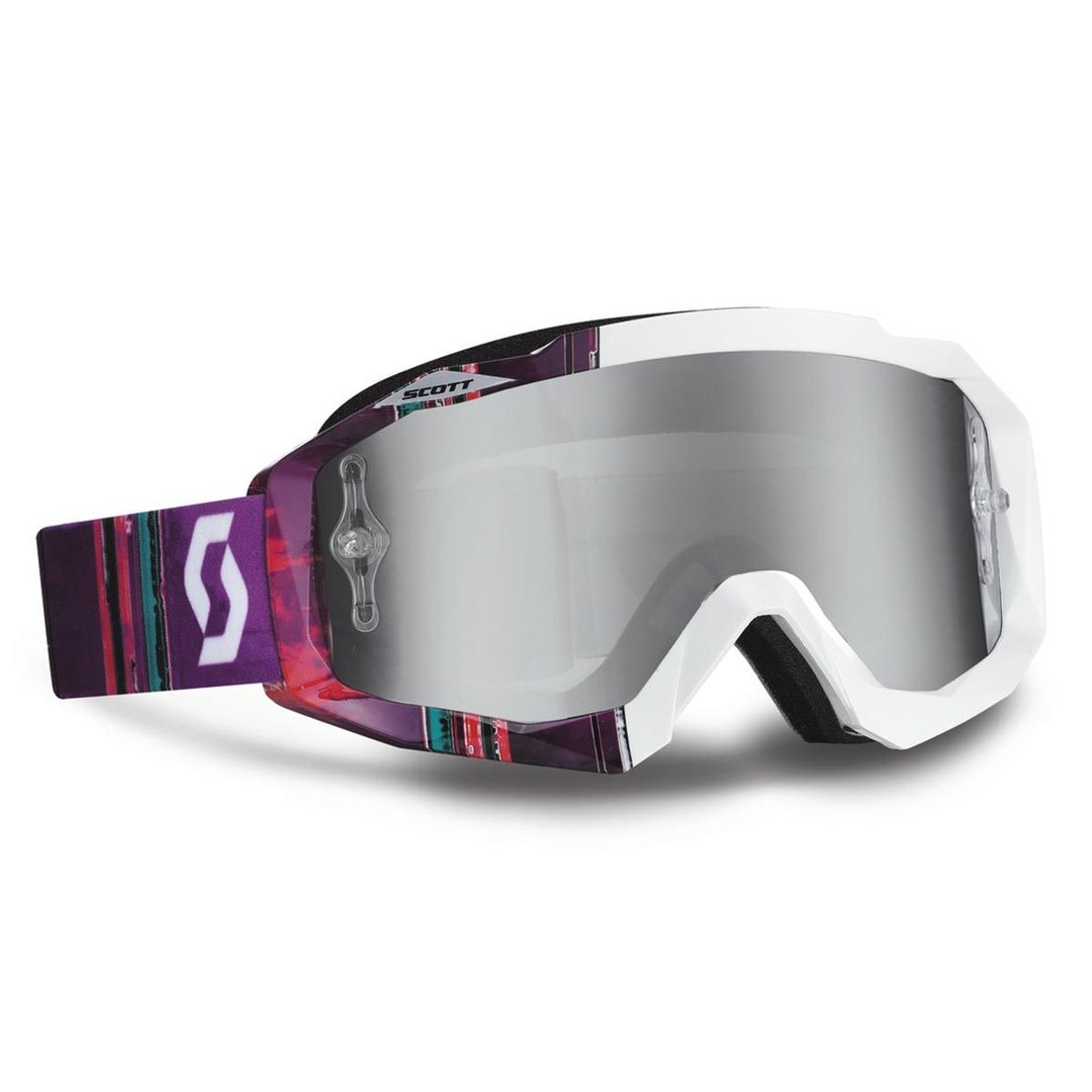 Scott Hustle Silver Chrome Works Lunettes de protection Blanc Pourpre unique taille