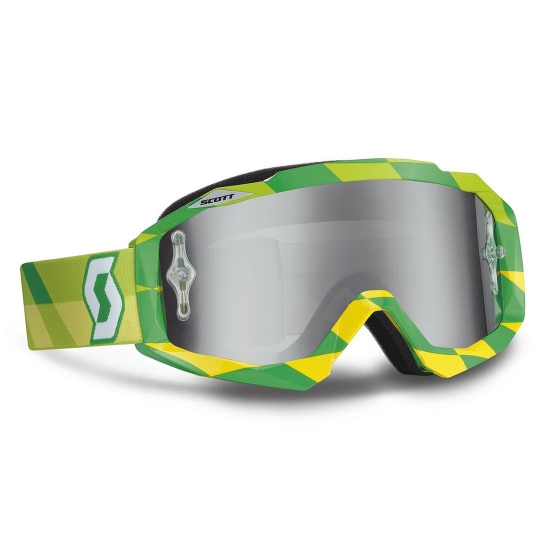 Scott Hustle Silver Chrome Works Lunettes de protection Vert unique taille