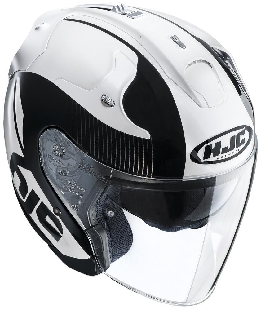 HJC FG Jet Acadia Casque Noir Blanc S