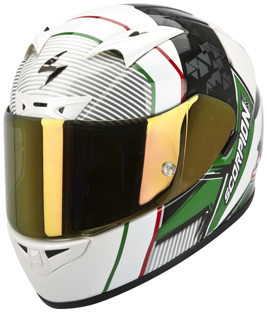 Scorpion Exo 710 Air Crystal Casque Blanc Rouge Vert S