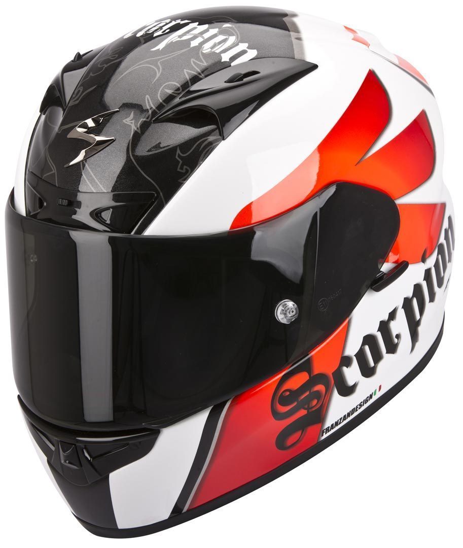 Scorpion Exo 710 Air Knight Casque Blanc Rouge S
