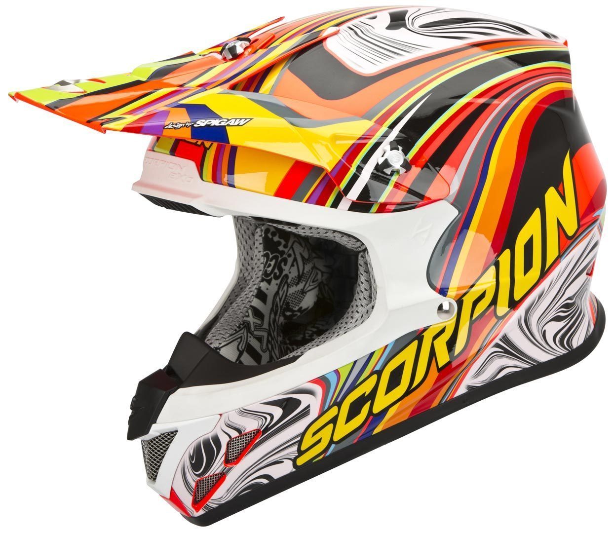 Scorpion VX-20 Air Sym Casque de Cross Rouge Jaune M