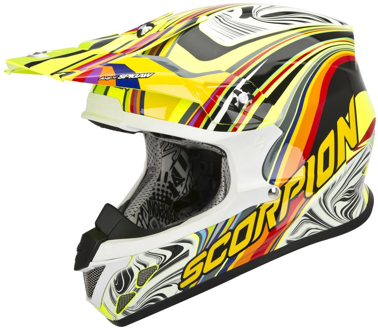 Scorpion VX-20 Air Sym Casque de Cross Blanc Jaune S
