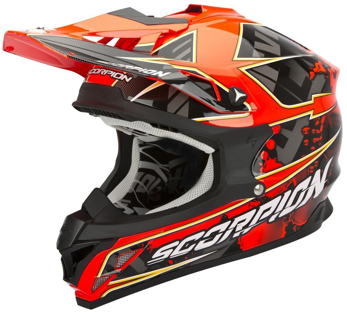 Scorpion VX-15 Evo Air Magma Casque de Cross Noir Rouge S