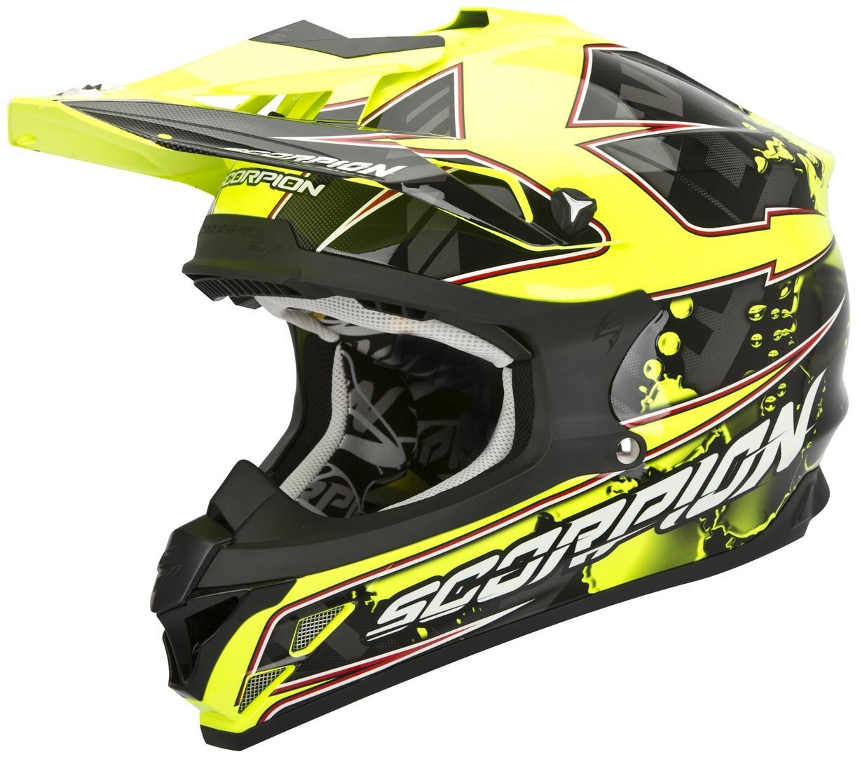Scorpion VX-15 Evo Air Magma Casque de Cross Noir Jaune S