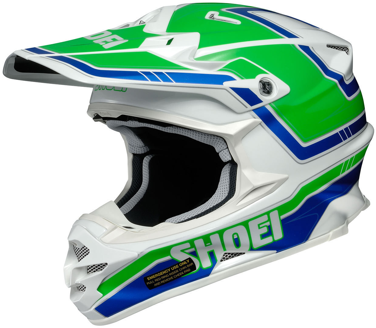 Shoei VFX-W Damon Casque de motocross Blanc Vert S