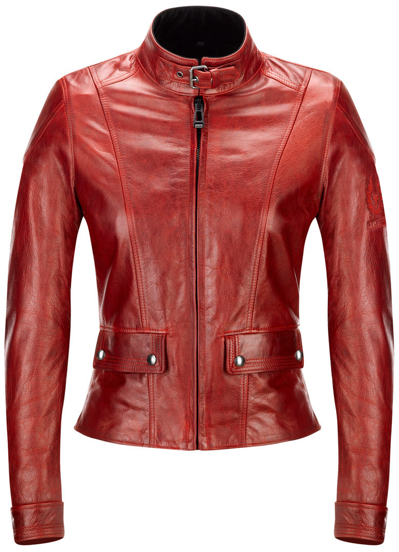 Image of Belstaff Fordwater Veste en cuir de dames Rouge 36