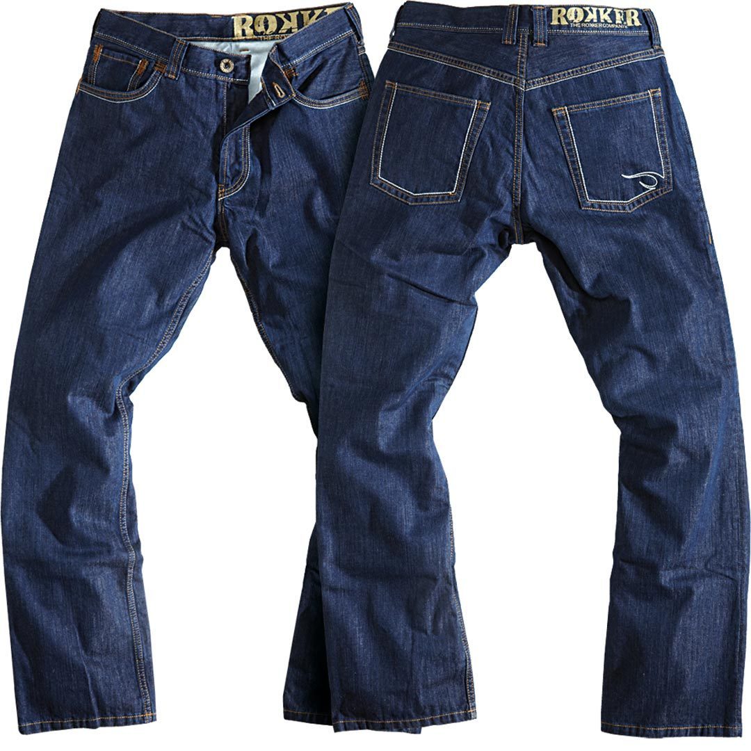 Rokker Original Jeans RAW Pantalon de moto Bleu 32