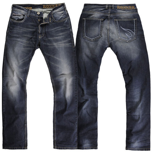 Rokker Red Selvage Jeans Motorfiets Broek Blauw 32 rokker kopen in de aanbieding