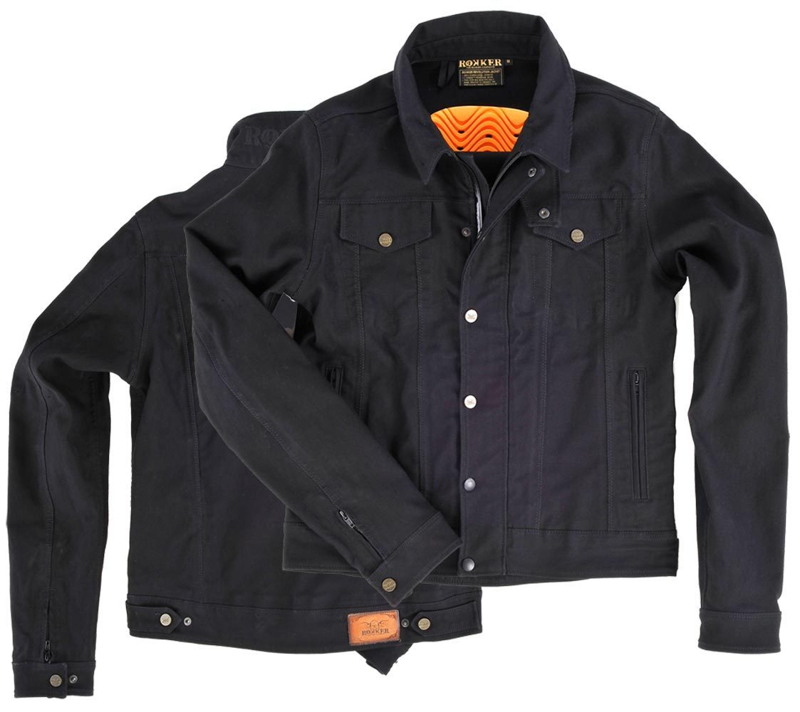 Rokker Black Jakket Veste Bleu XS