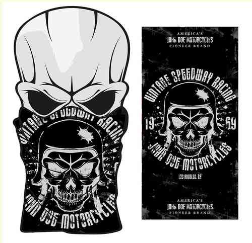 John Doe Tunnel Skull Zwart Een Maat john doe kopen in de aanbieding