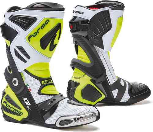 Forma Ice Pro Flow Botas de moto Blanco Amarillo 39
