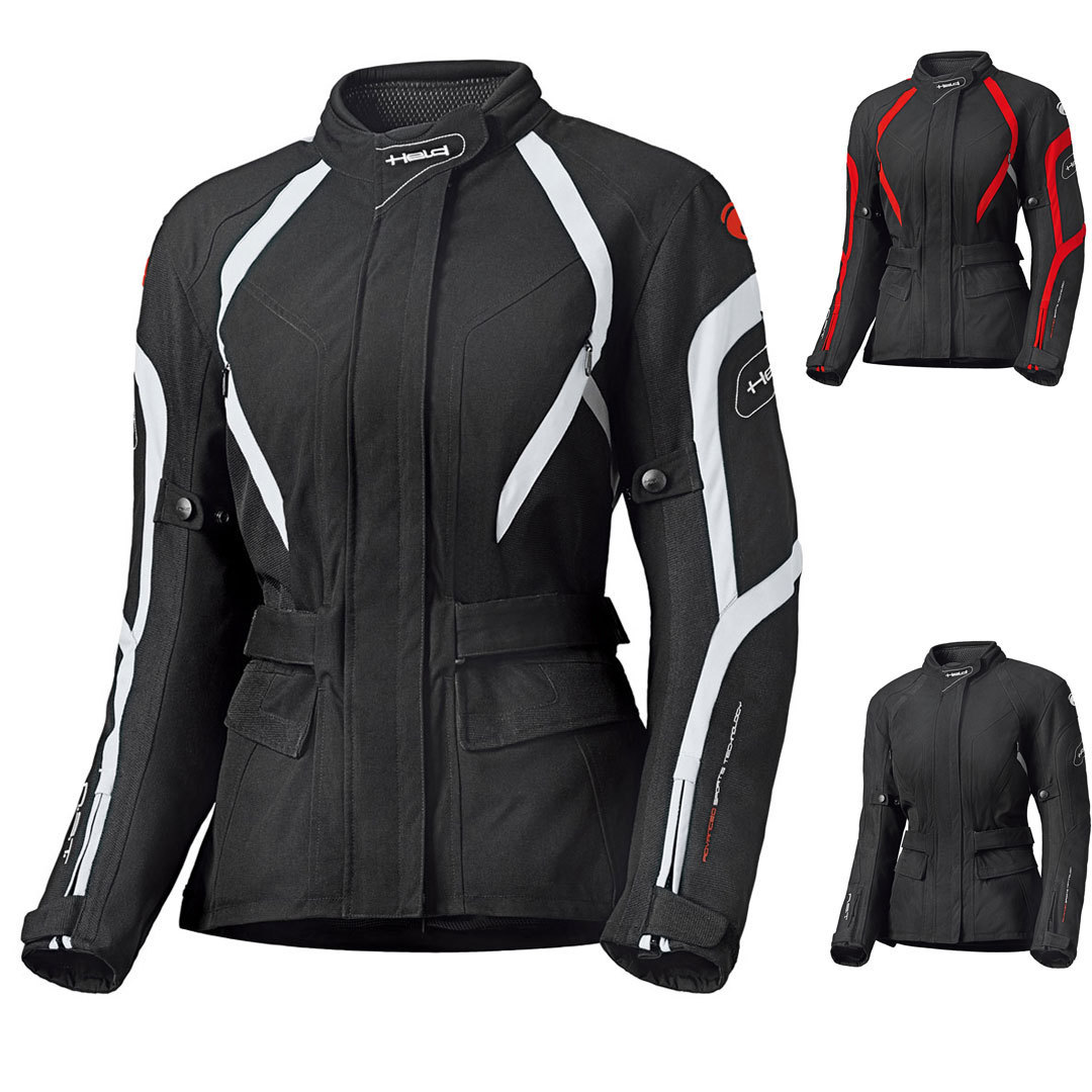 Held Shane Veste Textile Mesdames Noir Blanc 4XL