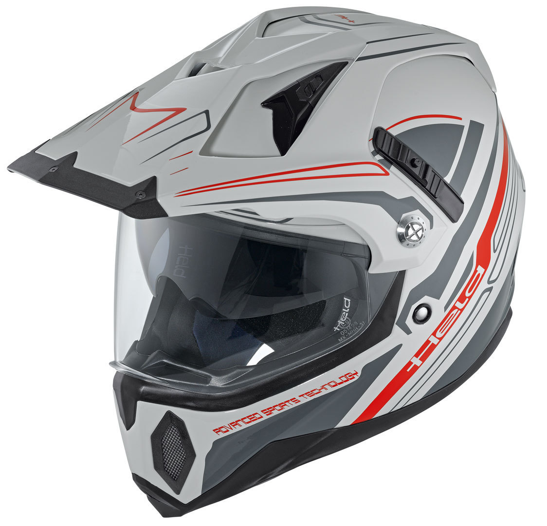 Held Makan Casque de motocross Noir Gris S