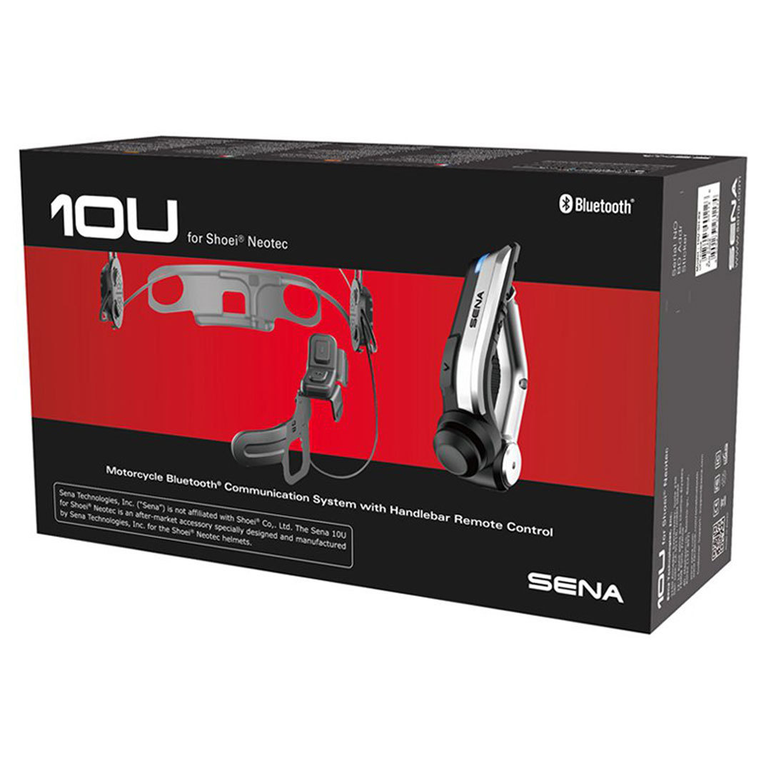 Sena 10U - Shoei Neotec Pack unique de la Communication de système ... Noir unique taille