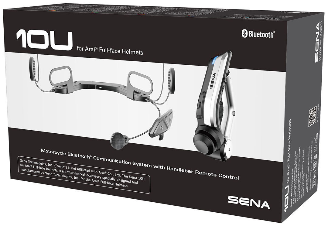 Sena 10U - Arai Pack unique de la Communication de système Bluetooth Noir unique taille