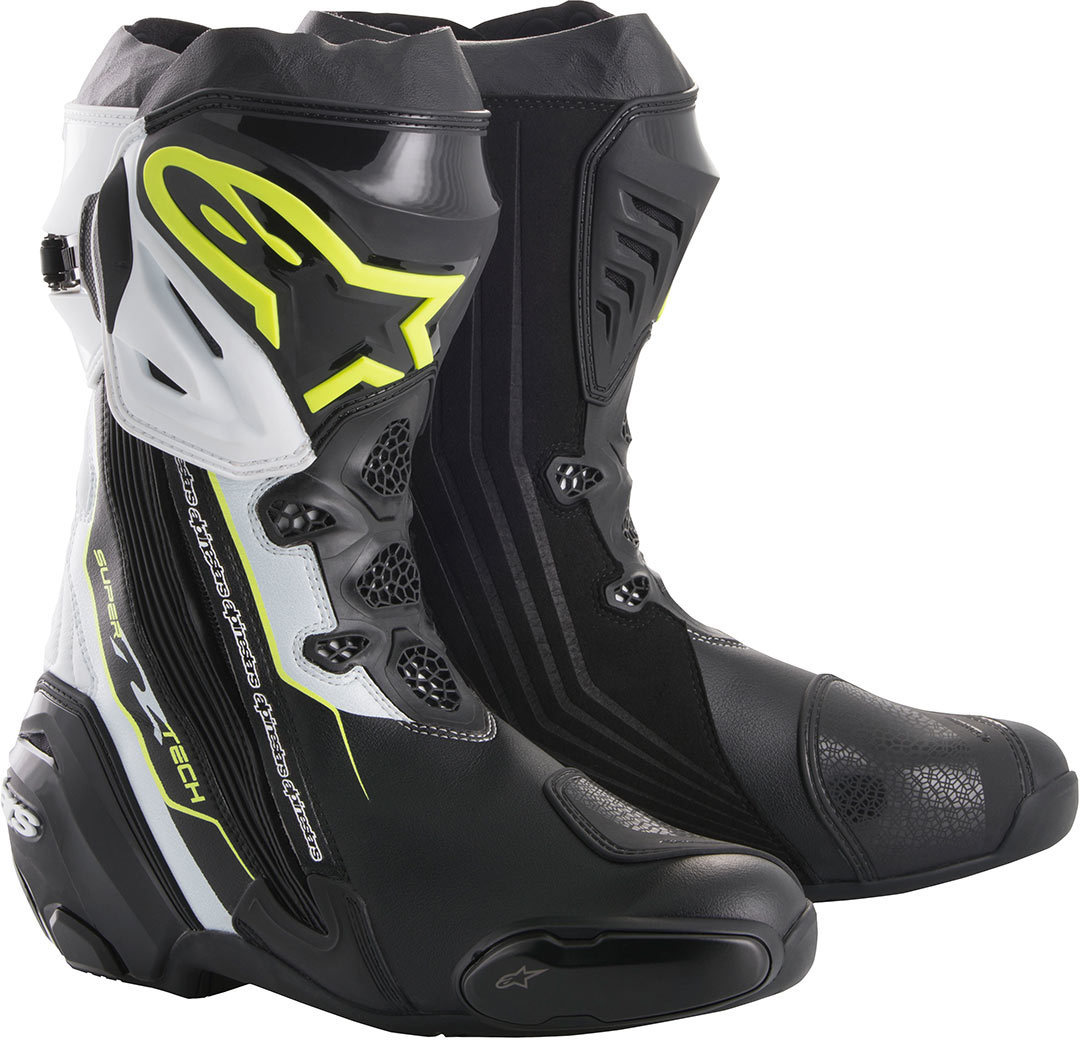 Alpinestars Supertech R Bottes de moto Noir Jaune 43