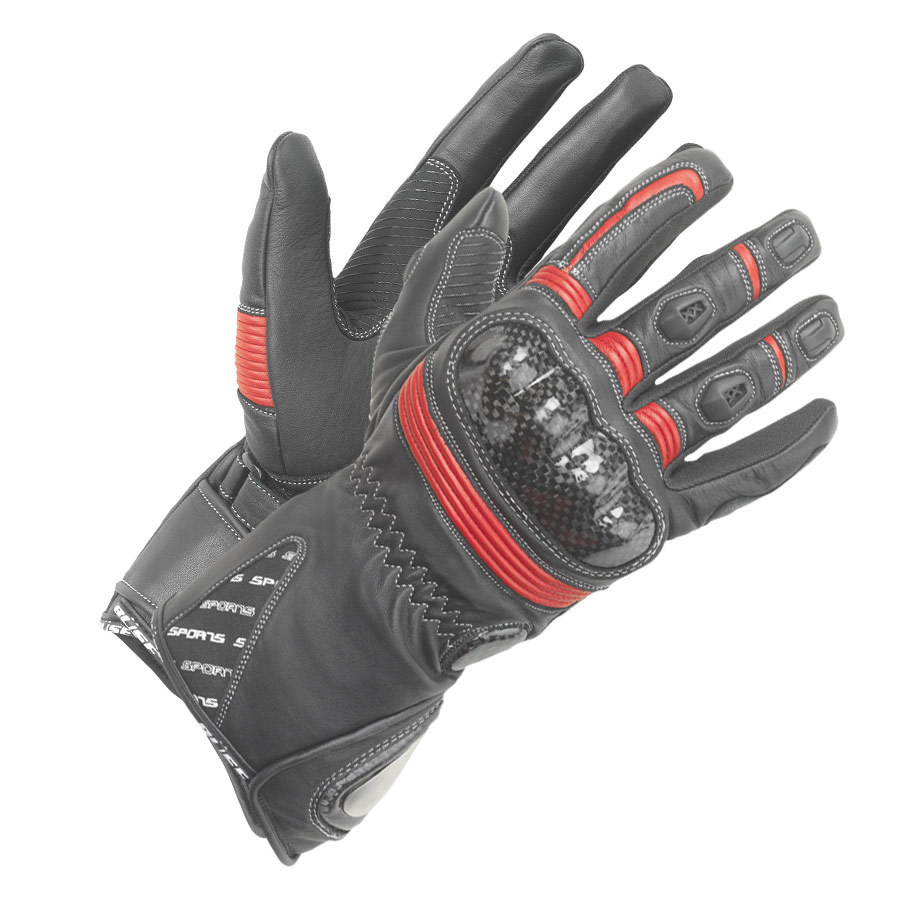 Büse Misano Gants Noir Rouge M L