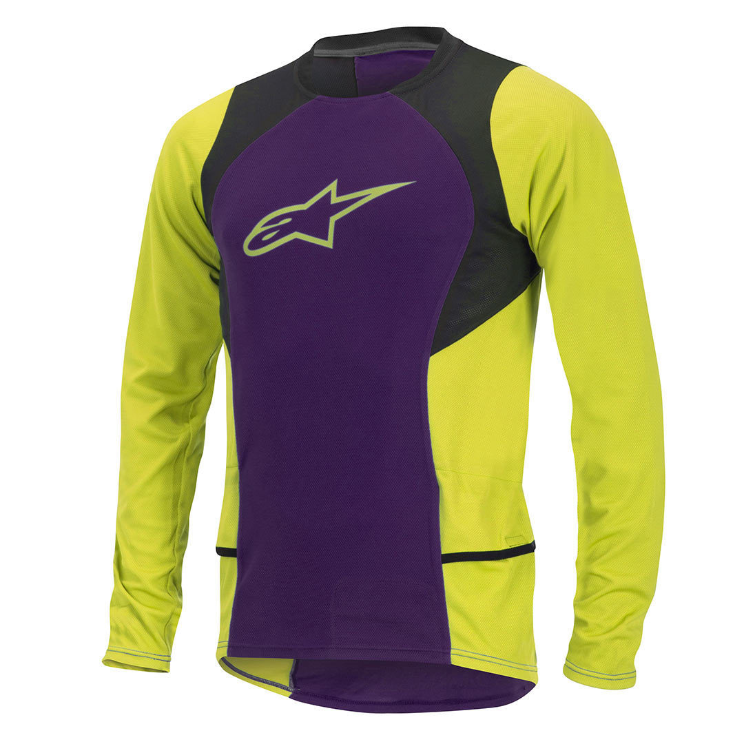 Alpinestars Drop 2 Chemise à manches longues Pourpre Jaune S