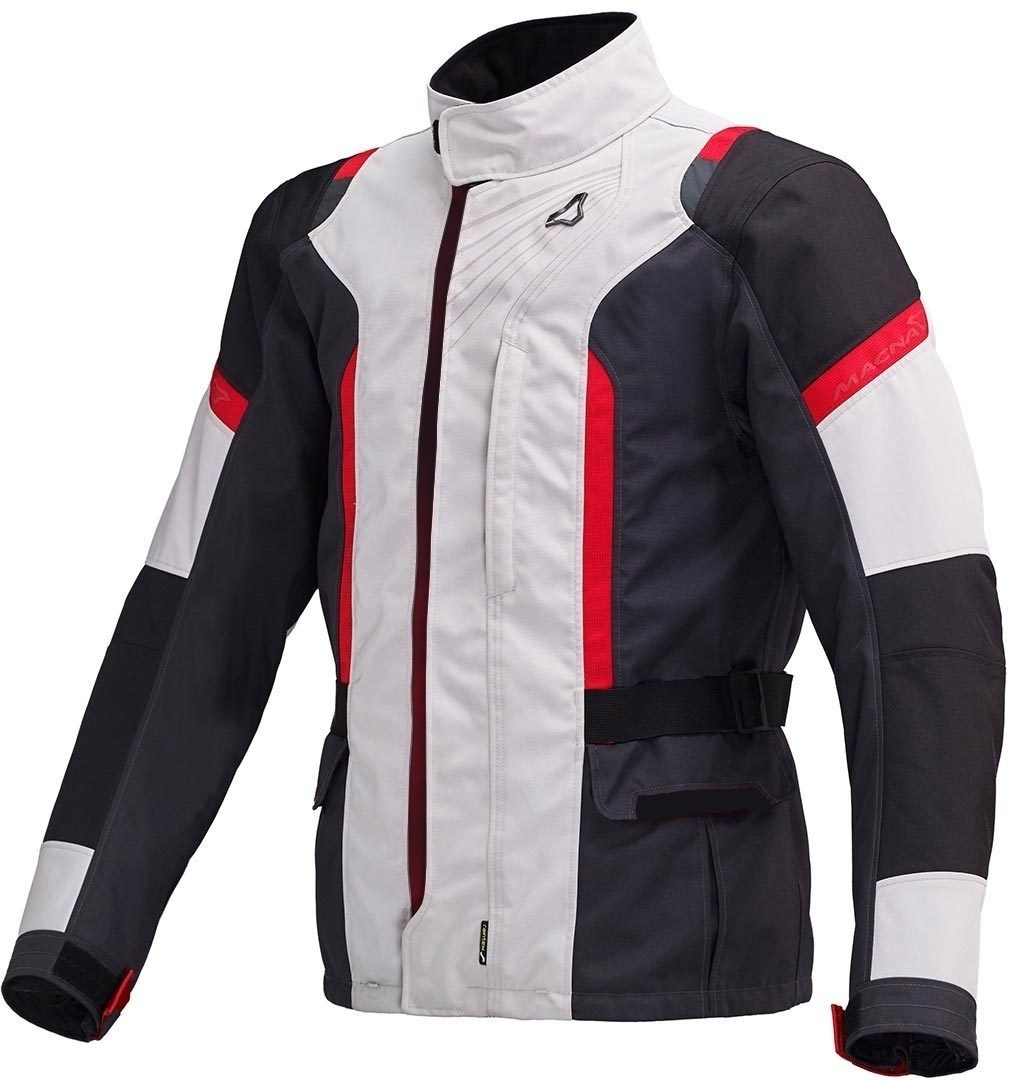 Macna Essential RL Veste textile Noir Blanc Rouge L