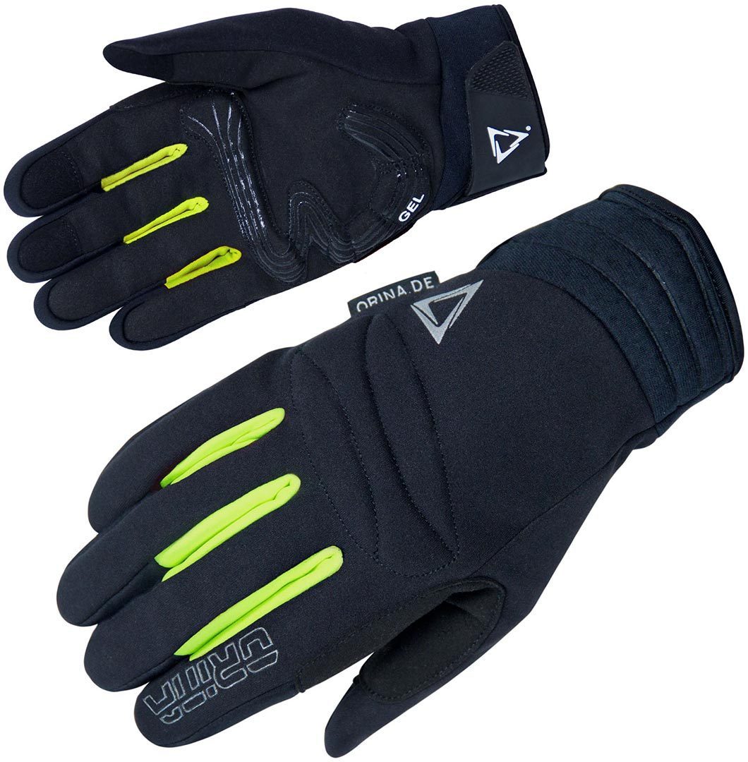 Orina Zeal Gants de moto Noir Jaune S