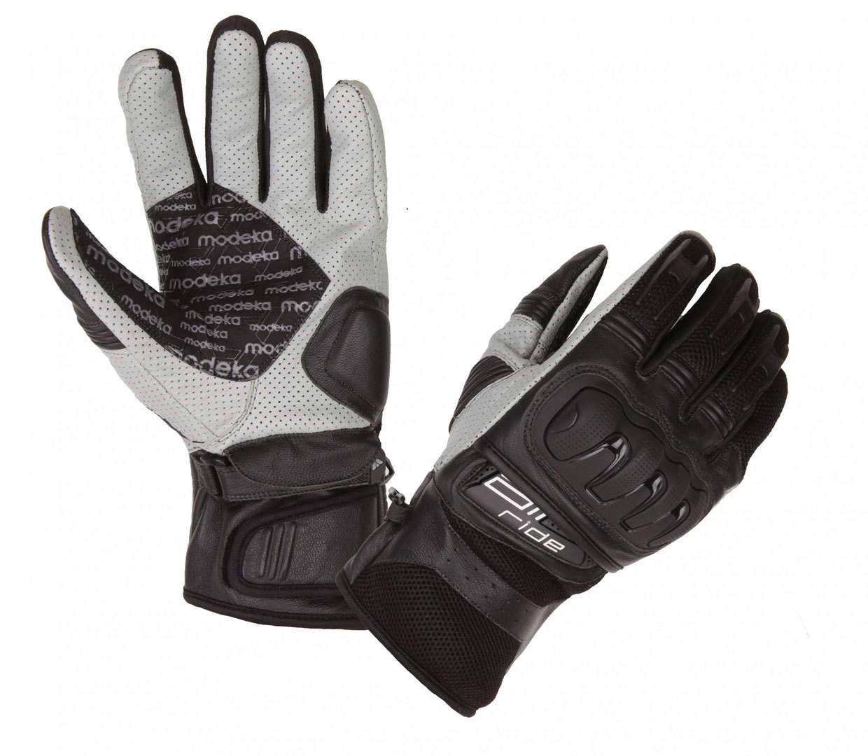 Image of Modeka Air Ride Gants de moto Noir Blanc 2XL