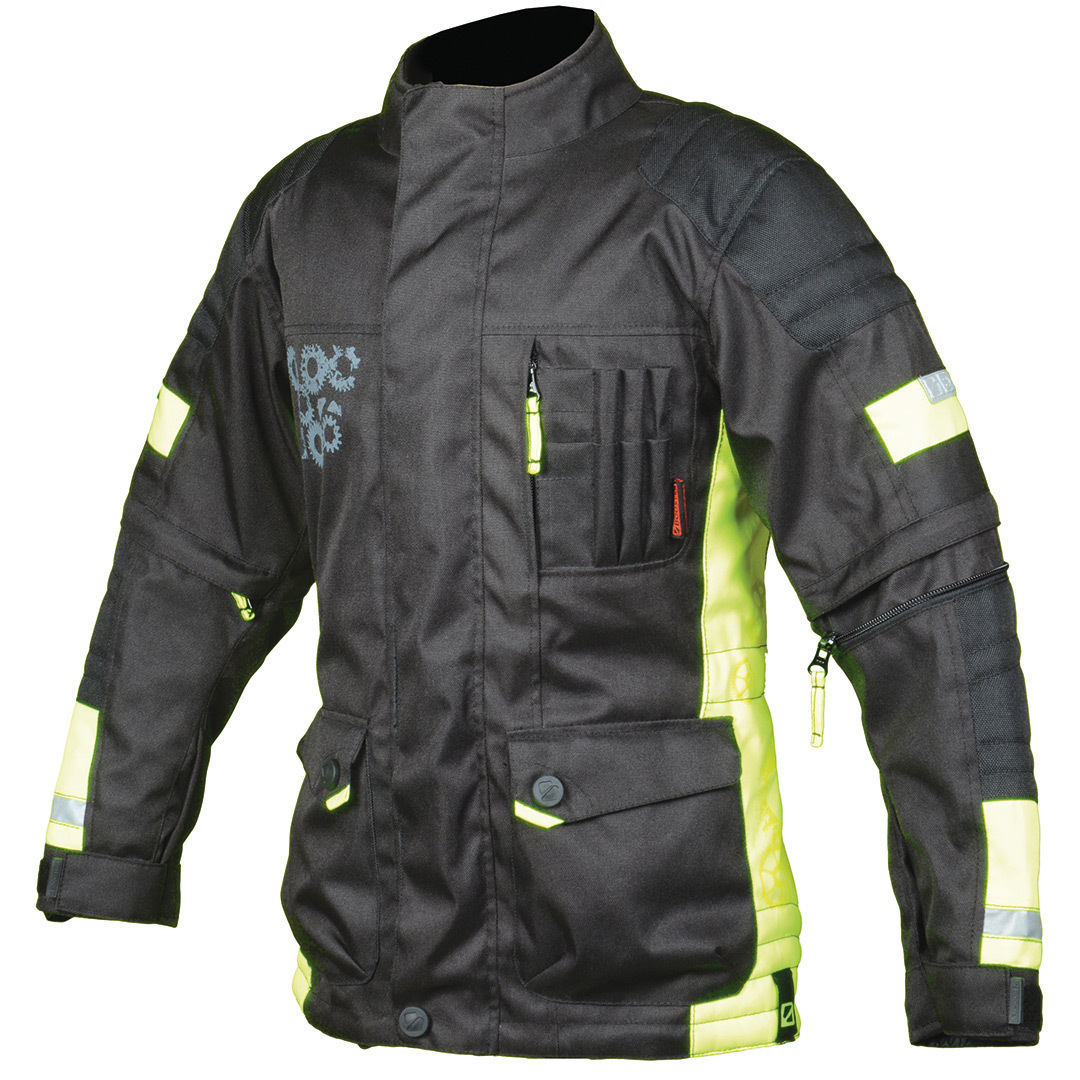 Image of Booster Candid-Y veste de moto enfants textiles Noir Jaune 2XS 128