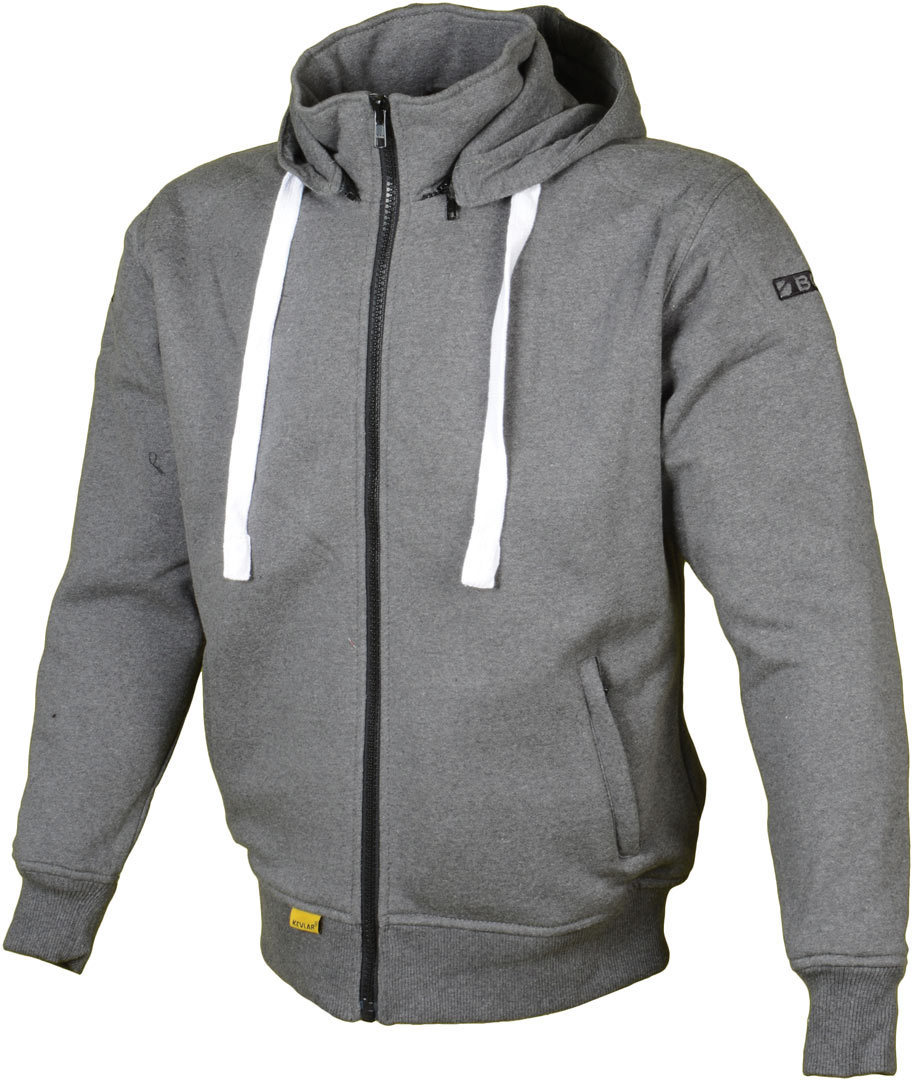 Image of Booster Core Moto Zip Hoodie Noir Gris 2XL