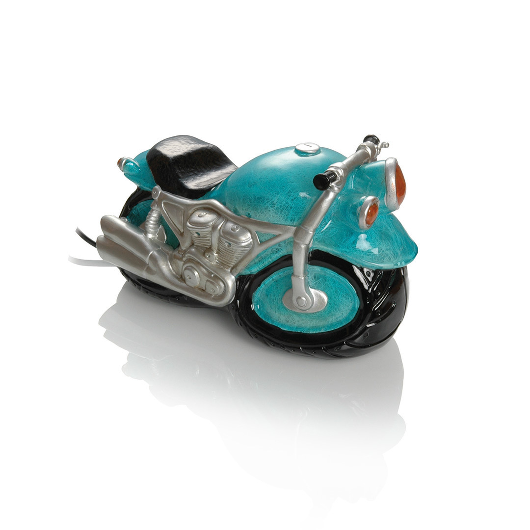 Image of Booster Cast Stone Table Lamp Motorbike Bleu