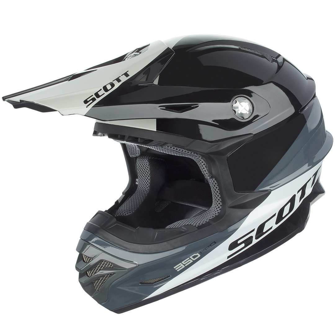 Scott 350 Pro Trophy Casque de Motocrosse 2016 Noir Blanc XS