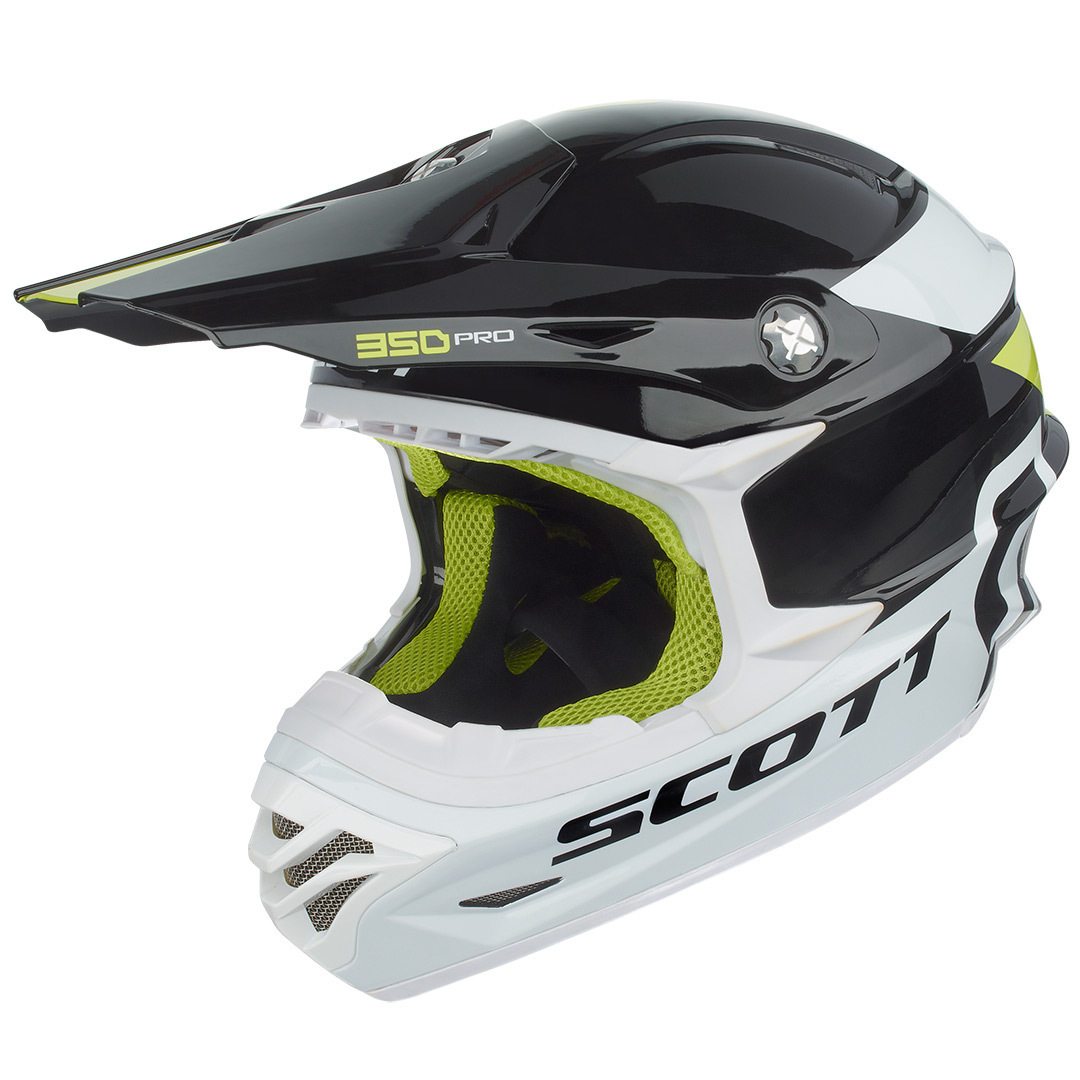 Scott 350 Pro Race Casque de Motocrosse 2016 Noir Vert L