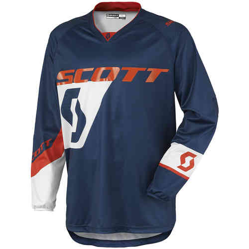 Scott 350 Dirt Los niños Motocross Jersey Rojo Azul M