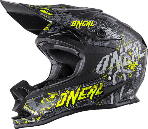 Oneal 7Series Menace Evo Mx Motorcross Helm Zwart Geel 2Xl oneal kopen in de aanbieding