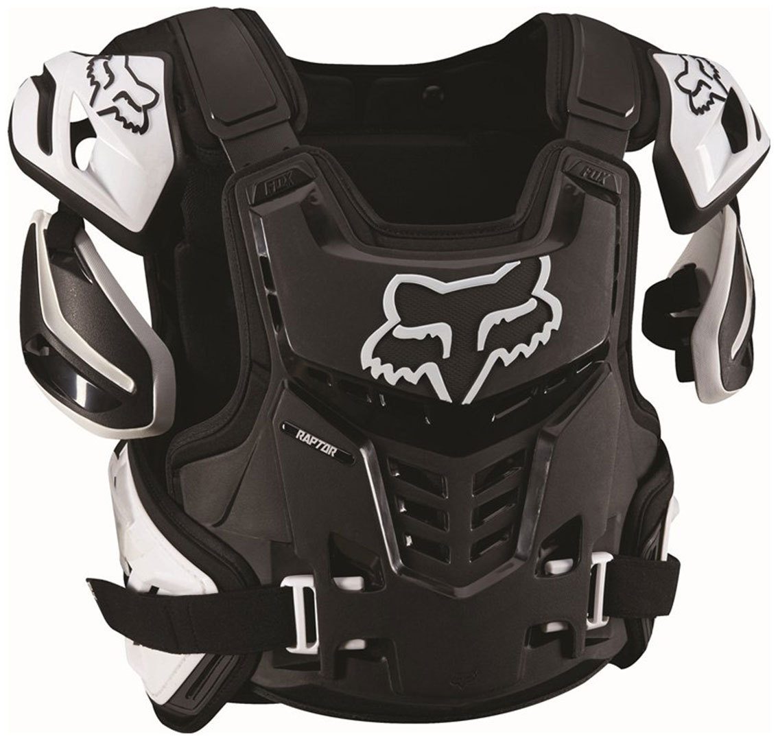 FOX Racing Raptor Plastron Noir Blanc L XL