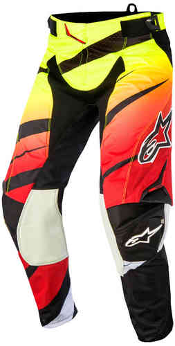 Alpinestars Techstar Venom Pantalones de Motocross 2015 Negro Rojo Amarillo 28