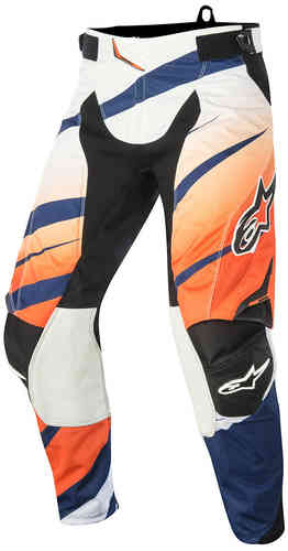 Alpinestars Techstar Venom Pantalones de Motocross 2015 Blanco Azul Naranja 28