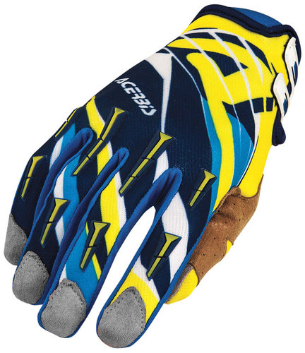 Acerbis Mx X2 Motorcross Handschoenen 2017 Blauw Geel acerbis kopen in de aanbieding