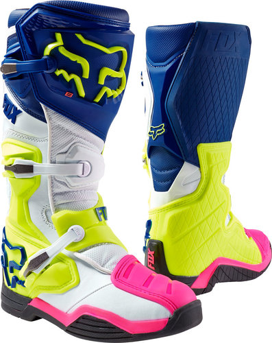 Fox Comp 8 Motocross Boots 2016 Wit Blauw 47 48 fox kopen in de aanbieding