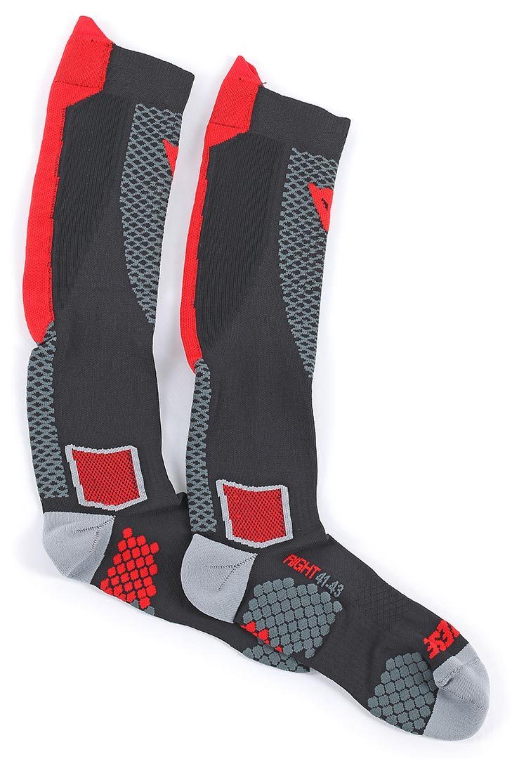 Dainese D-Core Dry High Chaussettes Noir Rouge S